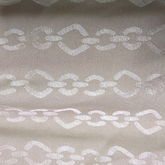 TRINA TURK* size 6 faux wrap belted long sleeve champagne chain print silk dress - Picture 15 of 17